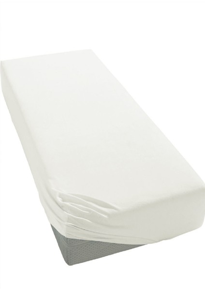 Jersey Penye Pamuklu 100 x 200 cm Tek Kişilik Lastikli Çarşaf Beyaz indirimleri