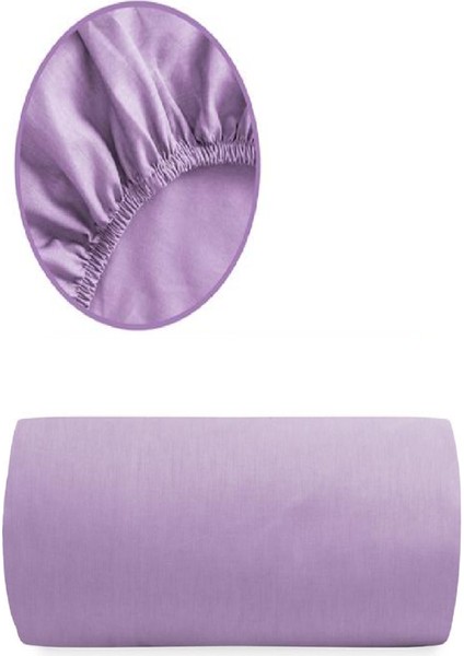 Jersey Penye Pamuklu 100 x 200 cm Tek Kişilik Lastikli Çarşaf Lila modelleri