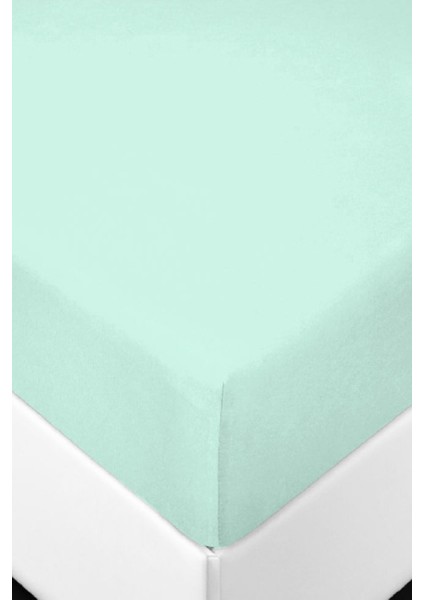 Jersey Penye Pamuklu 100 x 200 cm Tek Kişilik Lastikli Çarşaf Açık Yeşil fiyatları