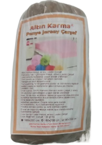Jersey Penye Pamuklu 100 x 200 cm Tek Kişilik Lastikli Çarşaf Açık Kahve fiyatları