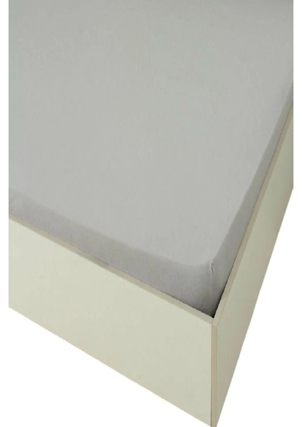 Jersey Penye Pamuklu 100 x 200 cm Tek Kişilik Lastikli Çarşaf Çok Açık Gri fiyatları