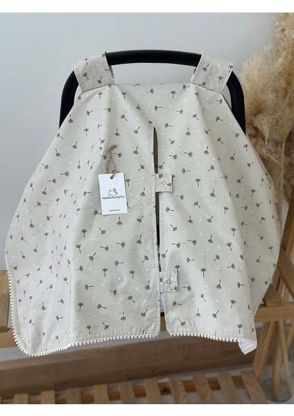 Çift Taraflı Puset Örtüsü+Puset Minderi+Puset Çarşafı 3'lü Set Taş Hindiba modelleri