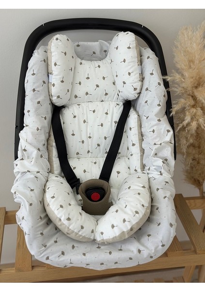 Çift Taraflı Puset Örtüsü+Puset Minderi+Puset Çarşafı 3'lü Set Taş Hindiba indirimleri