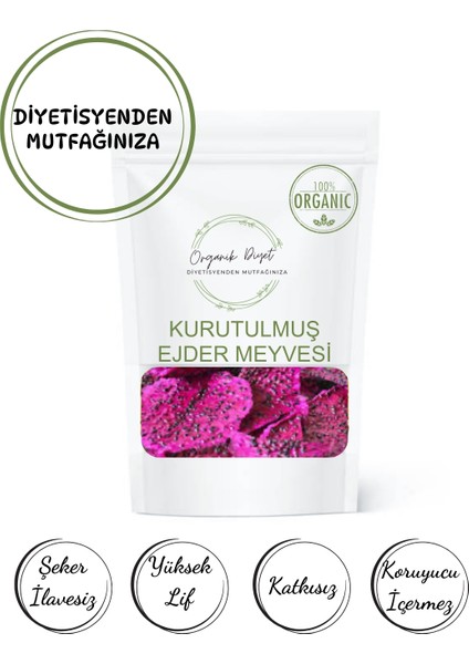 Kurutulmuş Ejder Meyvesi (Şeker İlavesiz)