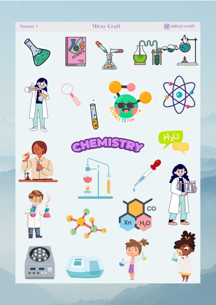 BİLİM TEMALI 12*17 CM STİCKER