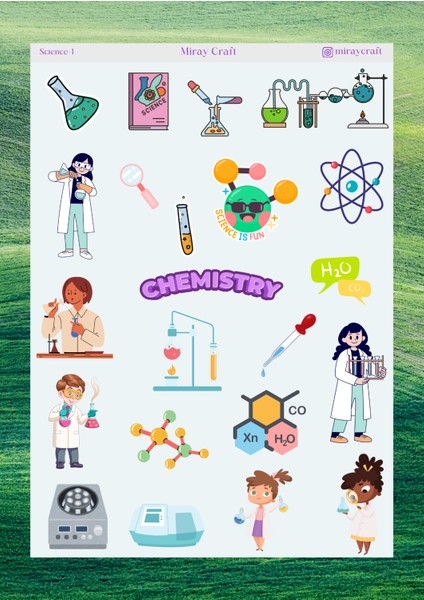 BİLİM TEMALI 12*17 CM STİCKER fiyatları