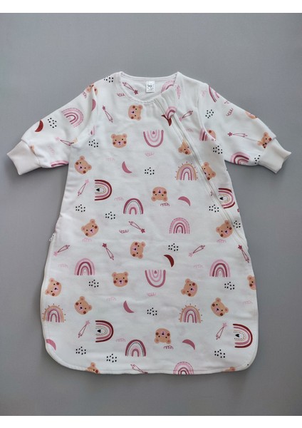 1 Tog Pamuk Pazen Bebek Torba Uyku Tulumu - Oeko-Tex Sertifikalı, Komple Fermuarlı