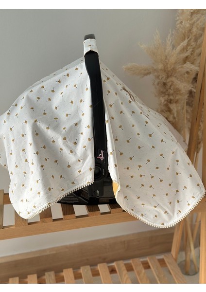 Çift Taraflı Puset Örtüsü+Puset Minderi+Puset Çarşafı 3'lü Set Hardal Hindiba fırsatları