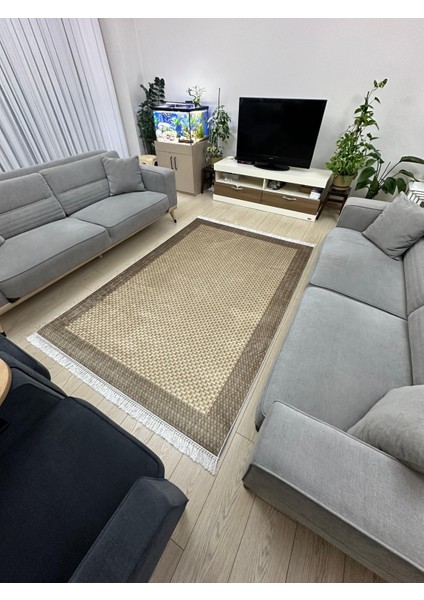 dijital Baskı Yıkanabilir Kaymaz Taban Halı Ince Yazlık Dekoratif Salon ve Oturma Odası Halısı