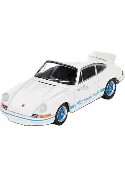 1/64 Porsche 911 Carrera Rs 2.7 Grand Prix White With Blue Livery