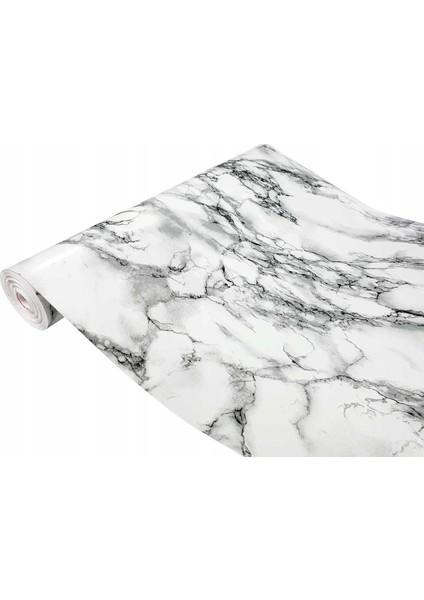 176-0047 Siyah Hareli Kendinden Yapışkanlı Mermer Desen Folyo ( 45 cm x 1 mt )