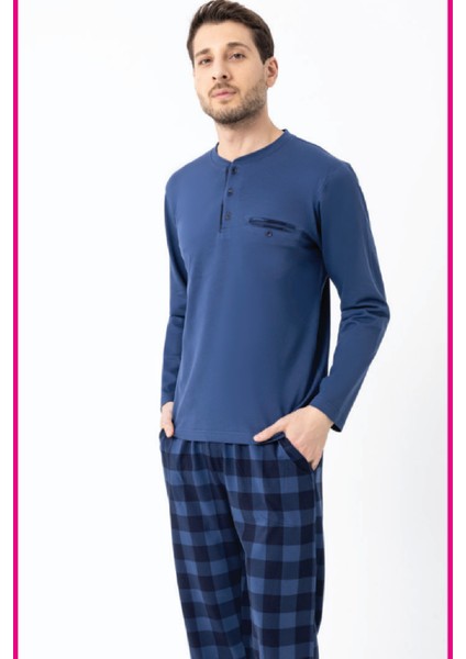 Erkek Ekoseli Pijama Takımı