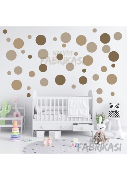 Dreamwall Art Soft Kahverengi Tonlar Puantiye Set Renkli - Uv Baskılı Puantiye