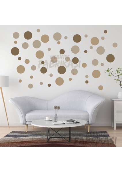 Dreamwall Art Soft Kahverengi Tonlar Puantiye Set Renkli - Uv Baskılı Puantiye