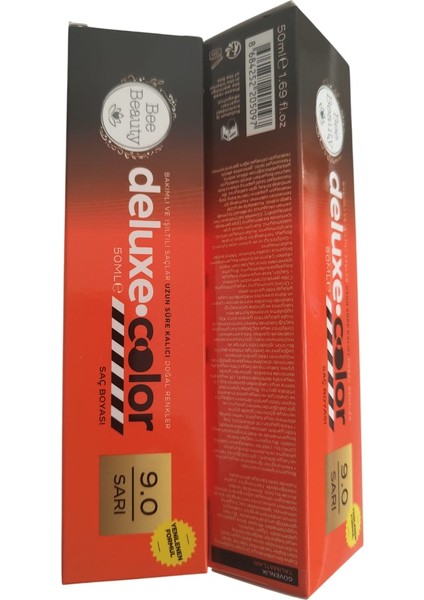 Deluxe Color 9.0 Sarı 50ML Tekli Tüp Boya x 2