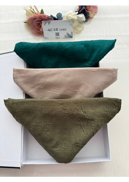 Bambu Kraş Eşarp Haki Renk