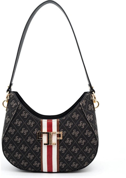 Kadın Çapraz Çanta 1167-45944 Sılver Polo Çapraz Bayan Çantası C178 Füme-Mat Siyah