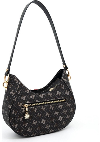 Kadın Çapraz Çanta 1167-45944 Sılver Polo Çapraz Bayan Çantası C178 Füme-Mat Siyah fırsatları