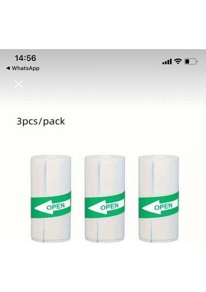 Yapışkanlı Mini Yazıcı Kağıdı Taşınabilir ve 3'lü Paket