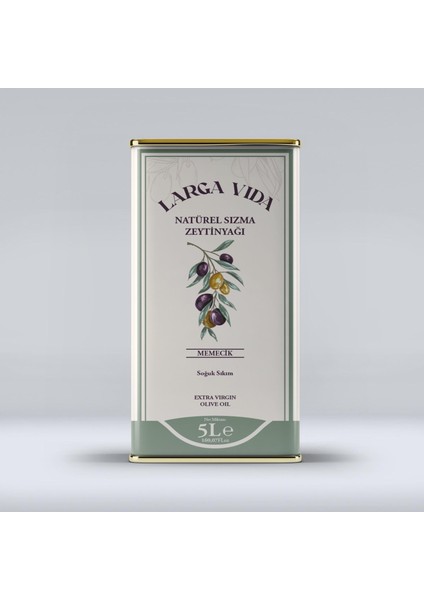Naturel Sızma Zeytinyağı Olgun Hasat Soğuk Sıkım 5 lt
