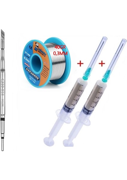 Oss Team Jbc C210-018 Havya Ucu Mechanic Uyumlu Soldering Wıre 63 Sn-37 Pb Lehim Teli 40 Gr. 03 mm Lehim Toplama Seti 3in1