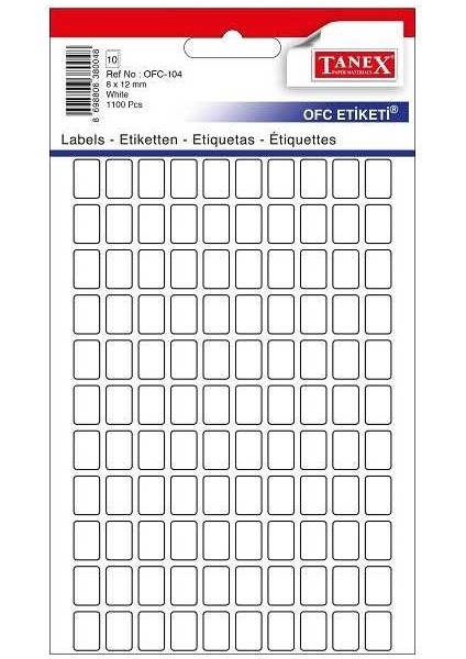 Etiket 10LU OFC-104 Beyaz - 2 Paket