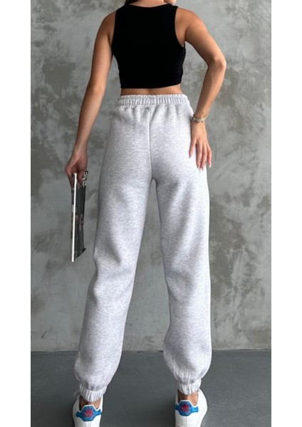 Üç Iplik Şardonlu Beli Lastikli Eşofman Altı- Kompakt Kumaş Içi Polarlı fiyatları