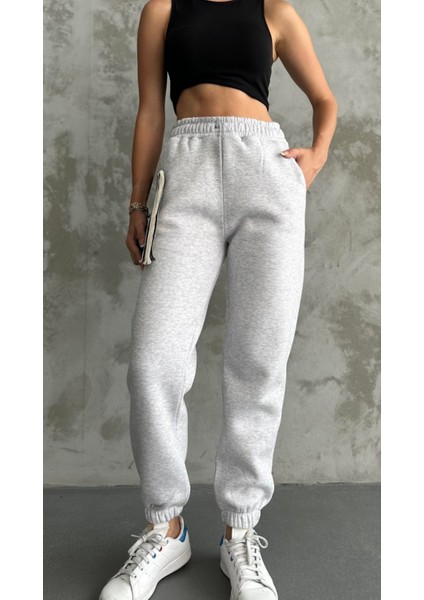 Üç Iplik Şardonlu Beli Lastikli Eşofman Altı- Kompakt Kumaş Içi Polarlı modelleri