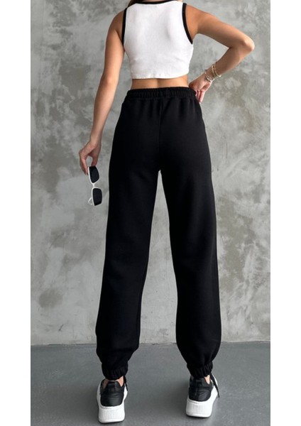 Üç Iplik Şardonlu Beli Lastikli Eşofman Altı- Kompakt Kumaş Içi Polarlı fırsatları