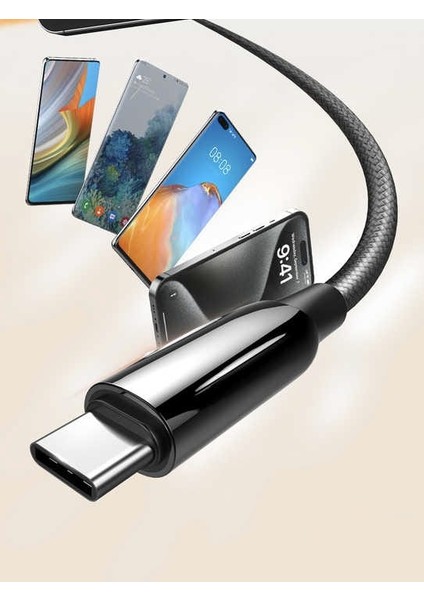 240W USB C Tipi C Kablo Pd3.1 48V 5A Süper Hızlı Şarj Kablosu Tip C iPhone Xiaomi Samsung Macbook