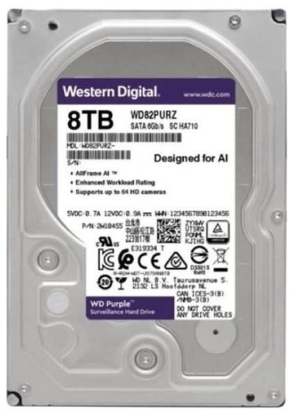 8tb Purple WD84PURZ 5400RPM 128MB Sata-3 Güvenlik Diski fiyatları