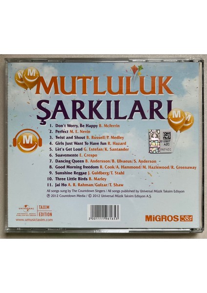 Mutluluk Şarkıları CD fiyatları