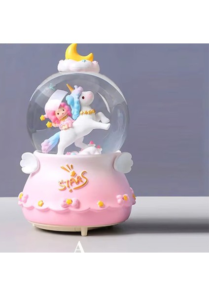 Unicorn Kar Küresi Büyük Boy Tam Otomatik Işıklı Müzikli Püskürtmeli fiyatları