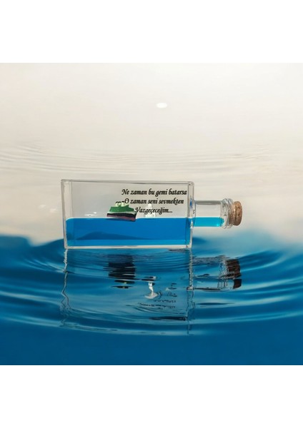 Kişiye Özel Yazılı Batmayan Aşk Gemisi Sevgiliye Hediye