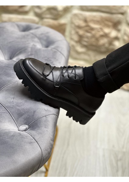 BLACK ALRAT 3298 HAKİKİ DERİ ERKEK CASUAL SİYAH