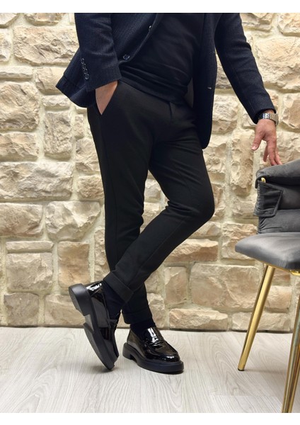 BLACK MOSTAD 3009 SHİNY HAKİKİ DERİ RUGAN ERKEK CASUAL SİYAH