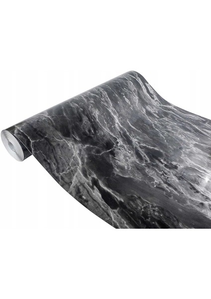 176-0676 Gri Hareli Kendinden Yapışkanlı Mermer Desen Folyo ( 45 cm x 1 mt )