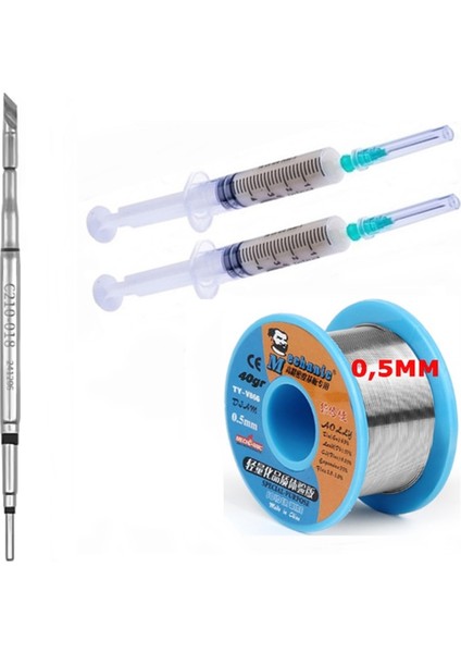 Jbc C210-018 Havya Ucu Mechanic Uyumlu Soldering Wıre 63 Sn-37 Pb Lehim Teli 40 Gr. 05 mm Lehim Toplama Seti 3in1