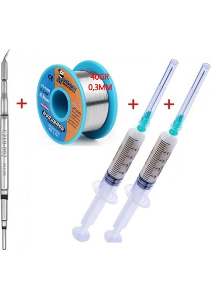 Oss Team Jbc C210-002 Havya Ucu Soldering Wıre 63 Sn-37 Pb Mechanic Uyumlu Lehim Teli 40 Gr. 0,3 mm Flux Lehim Toplama Seti 3in1