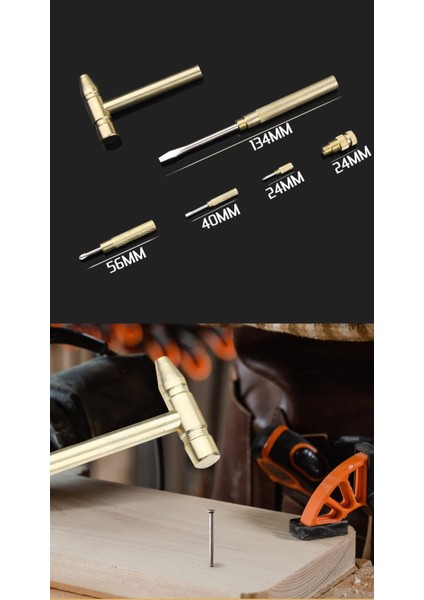 Çekiç ve 4 Farklı Tornavida Multi Set 721302