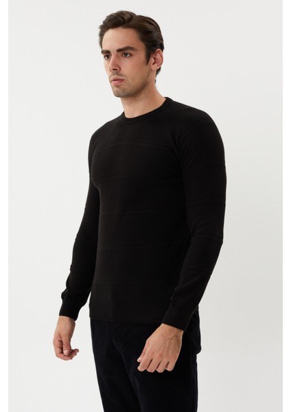 Et 3630-T Kendinden Desenli Bisiklet Yaka Erkek Triko Kazak fırsatları