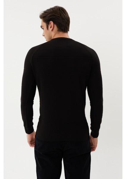 Et 3630-T Kendinden Desenli Bisiklet Yaka Erkek Triko Kazak indirimleri