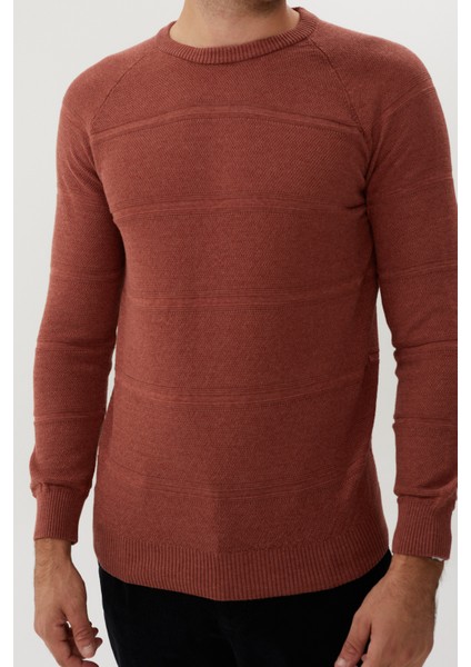 Et 3630-T Kendinden Desenli Bisiklet Yaka Erkek Triko Kazak fiyatları