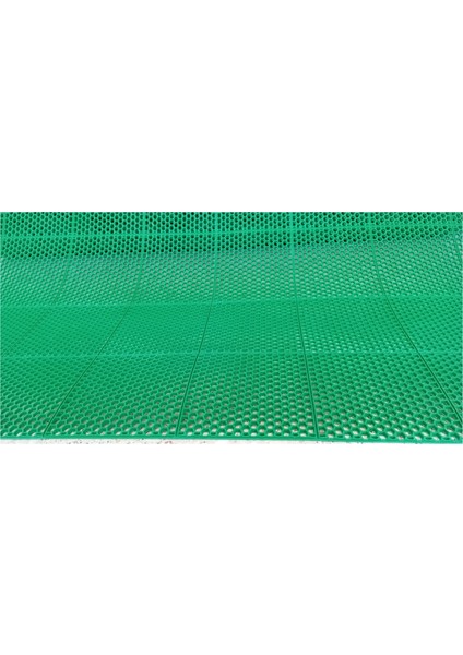 Yeşil Islak Zemin Matı Kaymaz Banyo Içi Paspas Pvc Kare Desen Model Petek Mat
