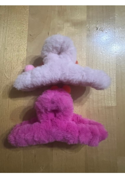 Kadın Kız Peluş Mandal Toka 12 cm İki Adet fırsatları