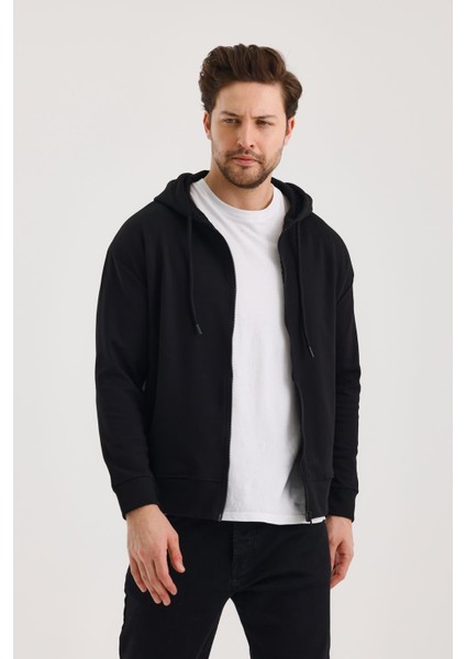 Unisex Kapüşonlu Fermuarlı Yandan Girme Cepli Sweat fiyatları