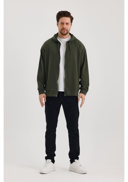 Unisex Kapüşonlu Fermuarlı Yandan Girme Cepli Sweat fiyatları