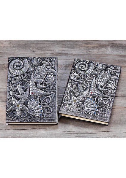 Hediyelik Deri Defter 3D Kabartmalı