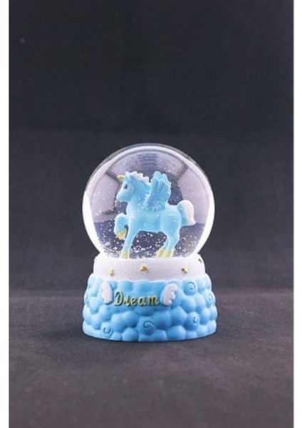 Orta Boy Işıklı ve Müzikli Pegasus Kar Küresi (8 cm ) modelleri