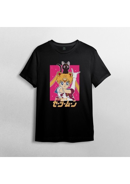 Sailor Moon Ay Savaşçısı %100 Pamuklu Bisiklet Yaka T-Shirt Model 6 fiyatları